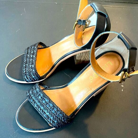 Anthropologie Lien Do Black heels Size 9 - Picture 5 of 7